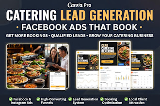 generate catering leads with facebook ads landing page and sales funnel