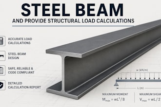steel beam and provide structural load calculations