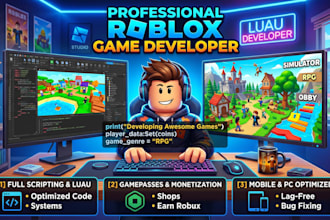 develop a complete roblox game