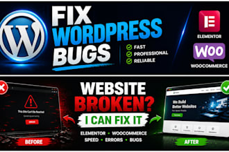 fix wordpress bug elementor issues woo commerce errors and website problem