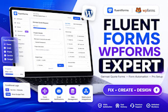 fix, create or design german quote wpforms, fluent forms pro, fluent form expert