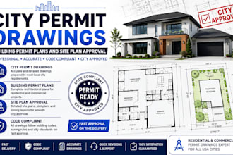 permit ready architectural drawings for city permit and zoning