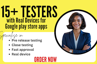 provide 12 testers for closed testing android app testing on google play console