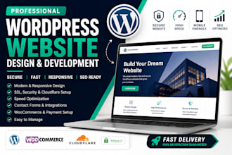 build a professional wordpress website with security SSL and optimization