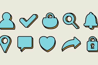 design custom icon set for your brand or website