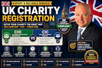 uk charity registration charity commission cio cic nonprofit setup