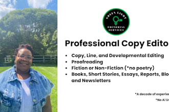 copy edit and proofread your book, blog, or newsletter