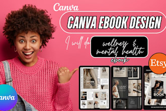 canva ebook design wellness ebook, mental health ebook, workbook and lead magnet