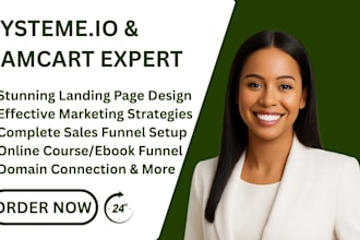 build a samcart sales funnel and checkout page