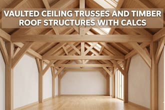 design vaulted ceiling trusses and timber roof structures with calcs