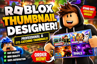 design roblox thumbnails for your game
