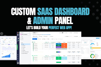 build saas dashboard and admin panel with react nextjs nodejs