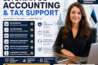 handle accounting, bookkeeping, and tax reporting for estonian oÜ