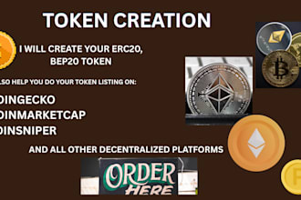 create erc20, bep20 token and smart contract