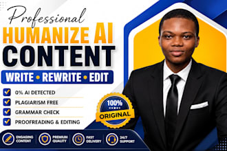 humanize ai content, ai content editing, edit and rewrite ai content in 24 hours