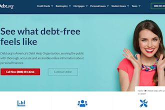 design debt relief website debt settlement and debt consolidation website