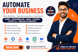 integrate zapier form leadconnector asana calendly chatgpt ai webflow automation