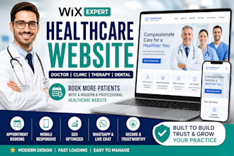 design wix healthcare website medical websiet for doctor, clinic, theraphy