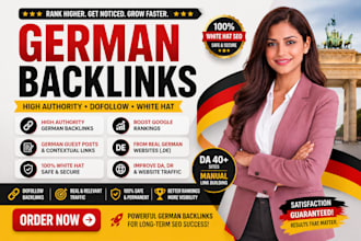 build german SEO backlinks and high da dofollow link building