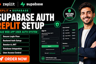 setup replit supabase authentication for saas web app backend user auth system