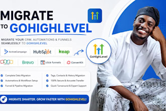 migrate activecampaign hubspot keap zoho brevo clickfunnel to gohighlevel