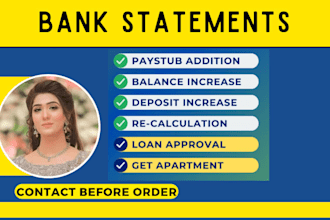 professionally design your bank statement template for personal