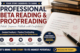 beta read and proofread your manuscript fast