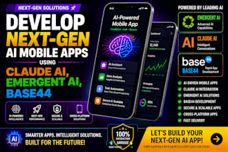 develop next gen ai mobile apps using claude ai, emergent ai, base44