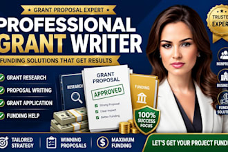 do grant research, grant writing, proposal and grant application