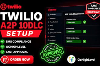 setup twilio a2p 10dlc registration for SMS compliance in gohighlevel