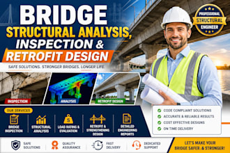 provide bridge structural analysis, inspection and retrofit design