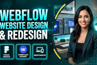 design or develop webflow website design, figma to webflow website development