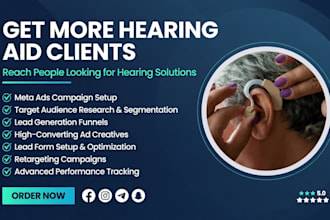 run meta ads for hearing aids audiology research pathology therapy and nursing