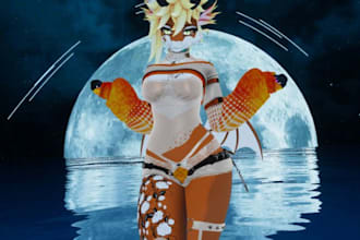 create custom 3d nsfw character model for vrchat, vtuber and game