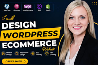 design wordpress ecommerce website, wordpress elementor website development