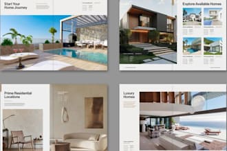 design real estate brochure buyer or seller guide packet listing presentation