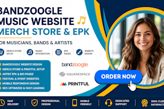 design bandzoogle music dj website merch store epk and bandzoogle store redesign