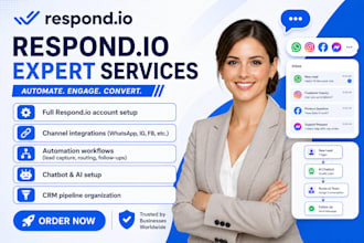 setup respond io ai agent automation respond io customer support crm n8n ios