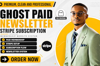 setup ghost paid newsletter stripe subscription membership website system