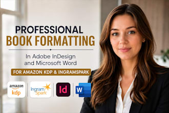 paperback book interior design, KDP book formatting and ingramspark publishing