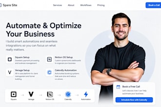 setup square spare site watson  venage notion os calendly booking automation