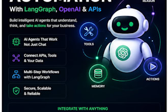 build ai agent automation using langgraph openai and apis