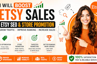 boost etsy sales with etsy SEO, store promotion and marketing
