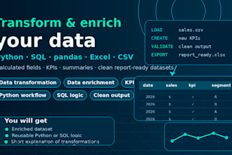 transform and enrich your data with python and sql