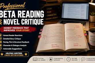 deliver professional beta reading and detailed novel critique