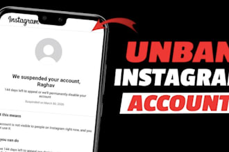 solve instagram, tiktok, facebook unbanning, twitter profile disable issue