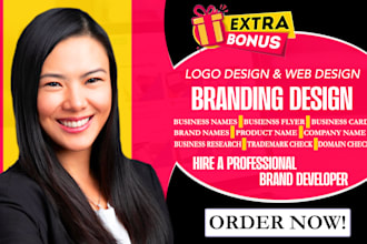 create a catchy business name and slogan, design responsive wordpress website