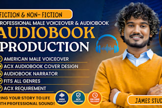 be your audiobook narrator, fantasy character voiceover, amazon acx audiobook