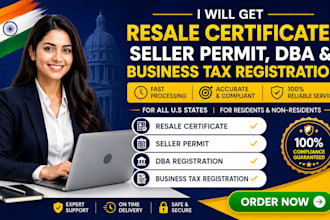 get resale certificate seller permit all US states register dba sales tax permit