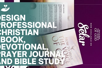 design professional christian ebook, devotional, prayer journal and bible study